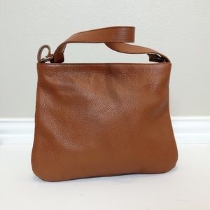 Furla Pebbled Leather Shoulder Tote Bag with Oval Ring